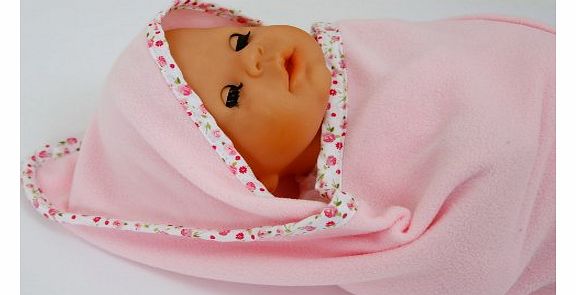 DOLLS PINK SNUGGLE FLEECE BLANKET [DOLL NOT INCLUDED]